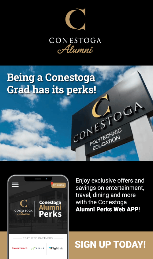 Register your Conestoga Alumni Perks Account